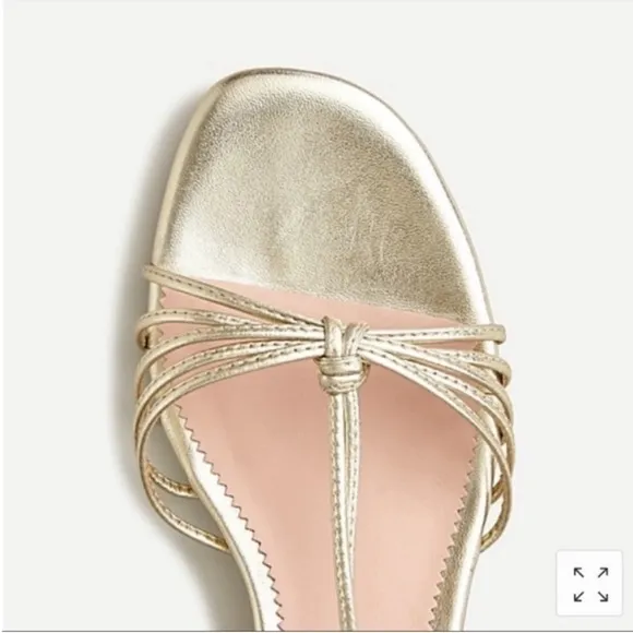 NIB J. Crew Florence lace-up T-strap sandals Black