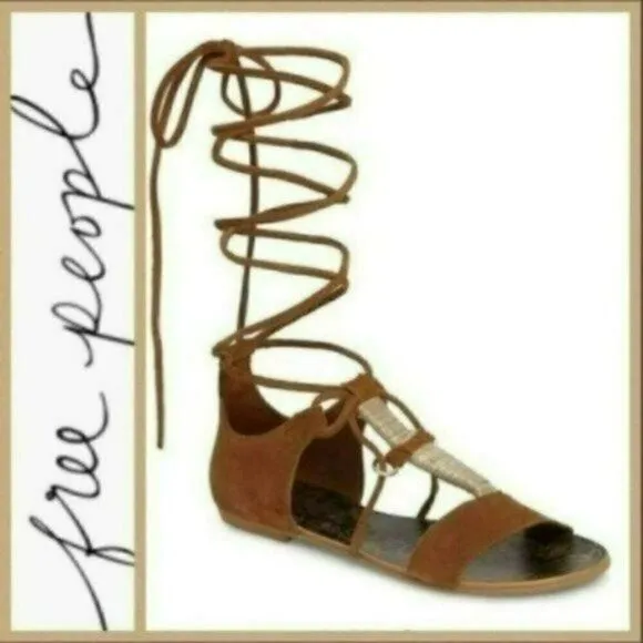 NIB MSRP $78 Free People Fiji Wraparound Sandal Women's Size 38
