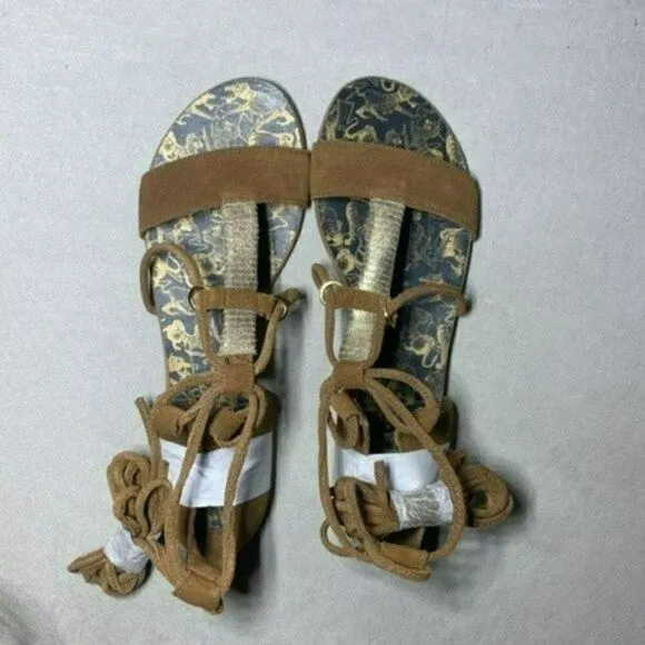 NIB MSRP $78 Free People Fiji Wraparound Sandal Women's Size 38