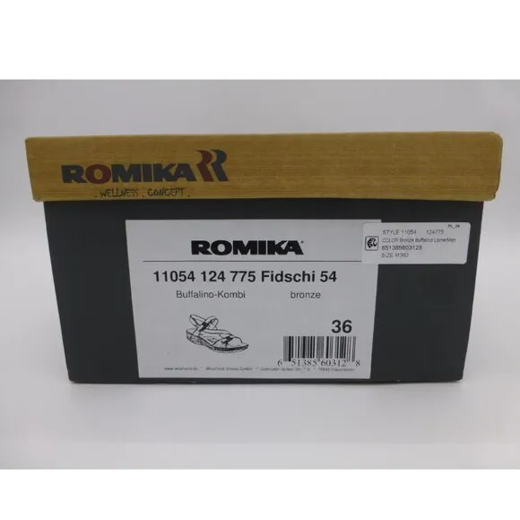 NIB - Romika Fidschi Bronze Sandals Size 36 (Size 5.5 US)
