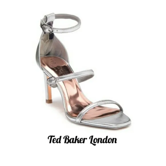 NIB Ted Baker London Triam Metallic Sandals Sz 8.5
