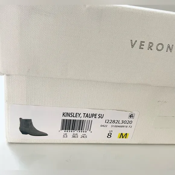 NIB Veronica Beard Kinsley Chelsea boot sz 8, Taupe suede orig $395