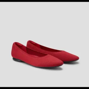 NIB VIVAIA Almond Toe Ballet Flats Shoes Tamia 2.0 38.5‎ (8.5 US) Ruby Red Women