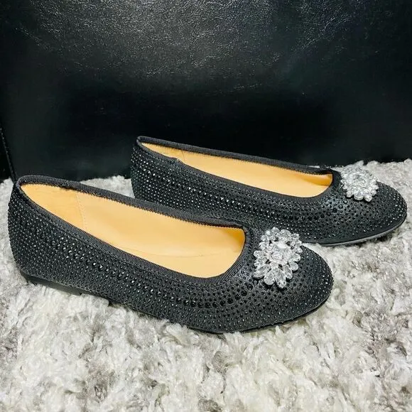 NIB Badgley Mischka Kids Amber Bling Flats