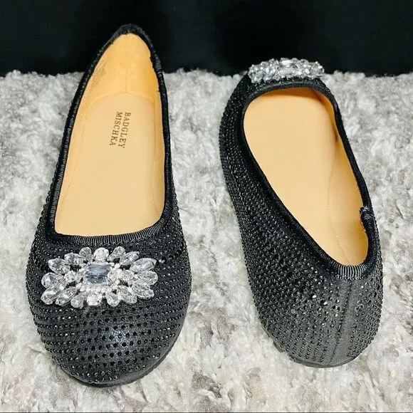 NIB Badgley Mischka Kids Amber Bling Flats