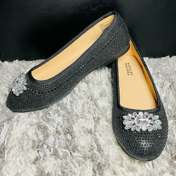 NIB Badgley Mischka Kids Amber Bling Flats
