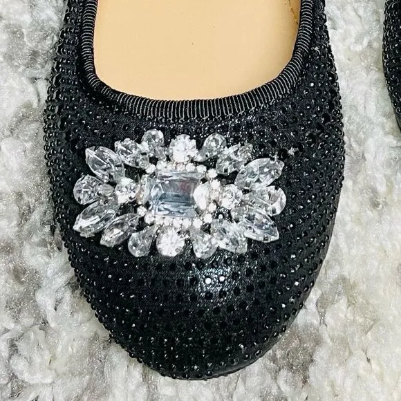 NIB Badgley Mischka Kids Amber Bling Flats