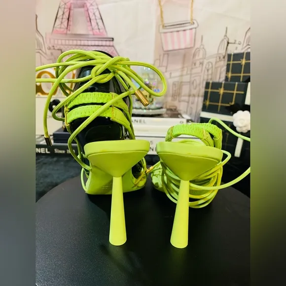 NIB🎀❤️‍🔥GIA/RHWNeon Green Gladiator Sandals.