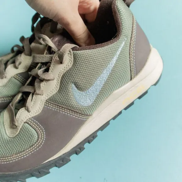 Nike ACG Y2K Vintage Brown Green Trail Running Lace Up Sneakers Size Womens 7