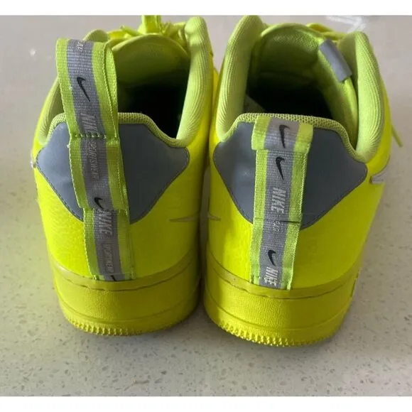 Nike Air Force 1 Low Utility Mens Sneaker Shoes Yellow Grey Size 13 AJ7747-700