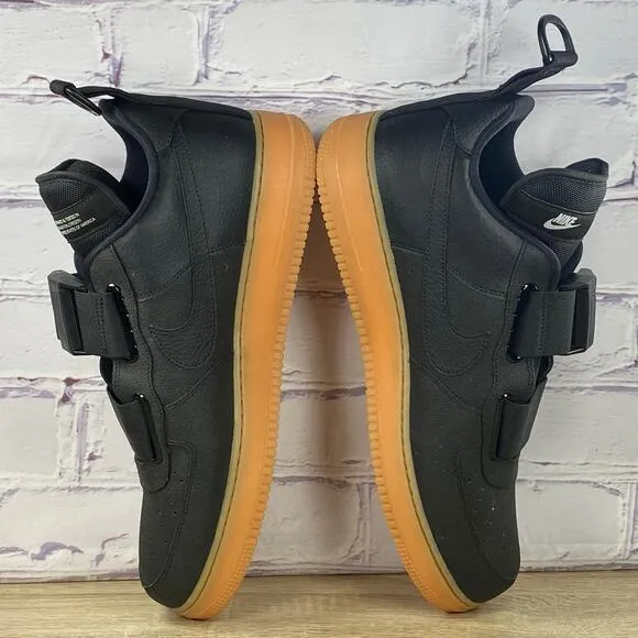 Nike Air Force 1 Utility Low Strap Black Gum Men's Size 15 Sneakers A01531-002
