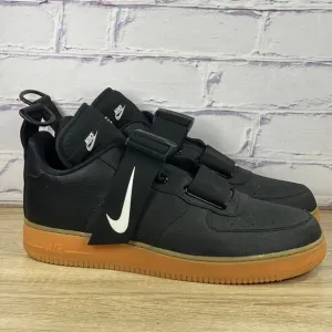 Nike Air Force 1 Utility Low Strap Black Gum Men's Size 15 Sneakers A01531-002