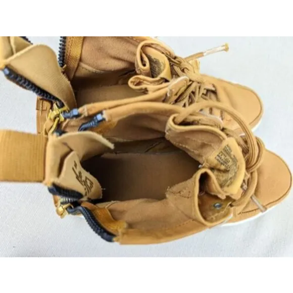 Nike Air Force 1 Utility Tan Canvas Sneakers Sz 6.5Y Womens 7.5-8