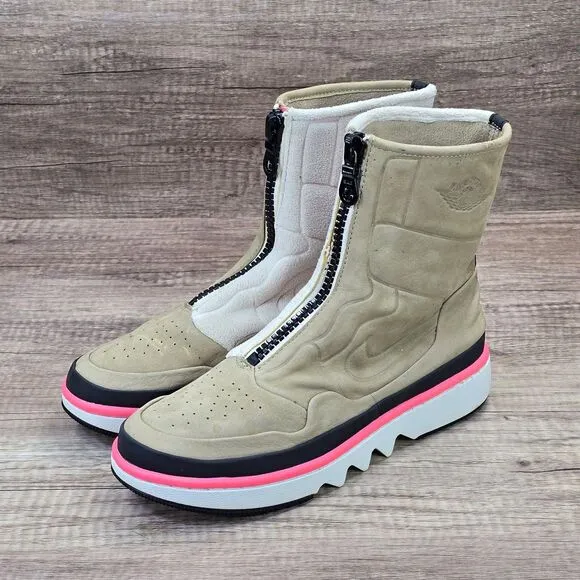Nike Air Jordan 1 Jester XX Utility Pack Women's Sz 8.5 Beige Cream Boot Sneaker