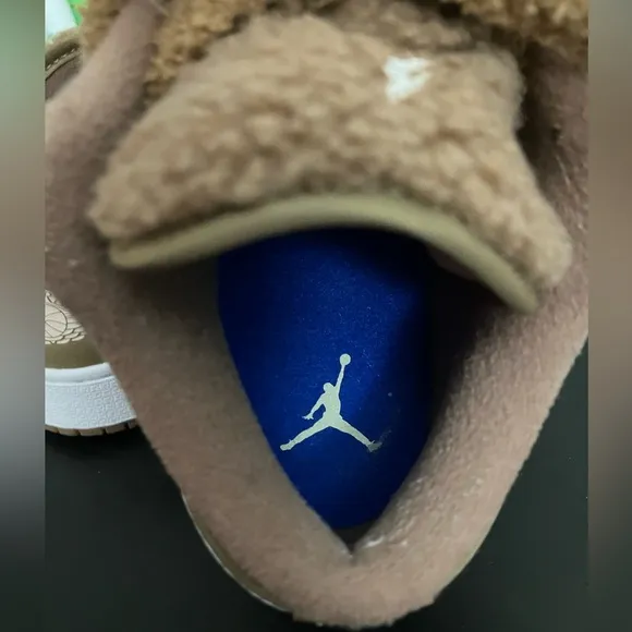 Nike Air Jordan 1 Low Utility GS Teddy Bear ADORABLE Shoes RARE Sneakers