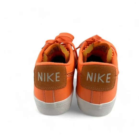 Nike Blazer Low '77 Vintage By You DO7395 001 Men 9 Neon Orange Court Shoes NWOB