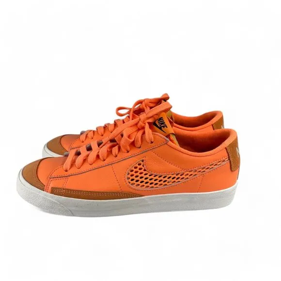 Nike Blazer Low '77 Vintage By You DO7395 001 Men 9 Neon Orange Court Shoes NWOB