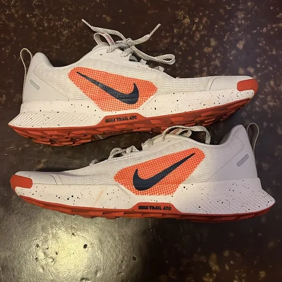 Nike Juniper Trail White and Orange Sneakers Size 10