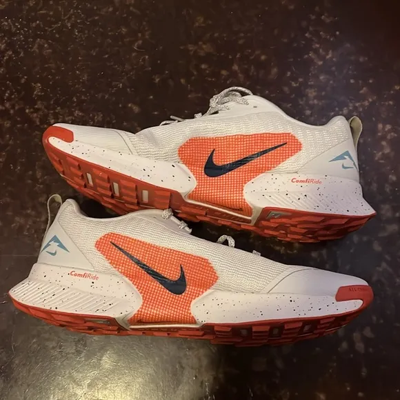 Nike Juniper Trail White and Orange Sneakers Size 10