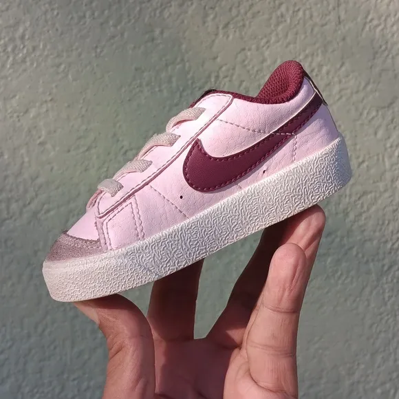 Nike Kids Blazer Low '77 TD 'Pink Foam Dark Beetroot' Sneakers