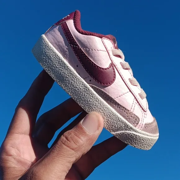 Nike Kids Blazer Low '77 TD 'Pink Foam Dark Beetroot' Sneakers