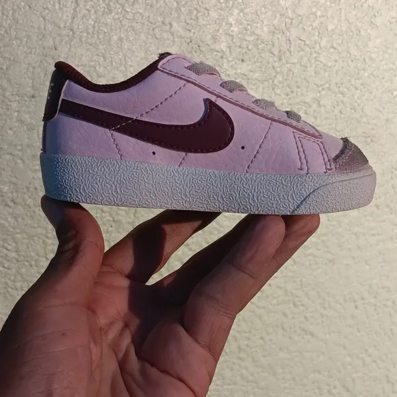 Nike Kids Blazer Low '77 TD 'Pink Foam Dark Beetroot' Sneakers