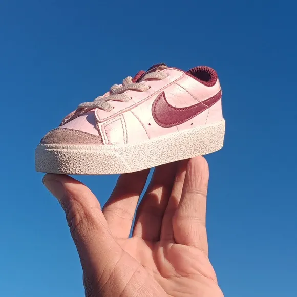 Nike Kids Blazer Low '77 TD 'Pink Foam Dark Beetroot' Sneakers