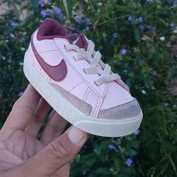 Nike Kids Blazer Low '77 TD 'Pink Foam Dark Beetroot' Sneakers