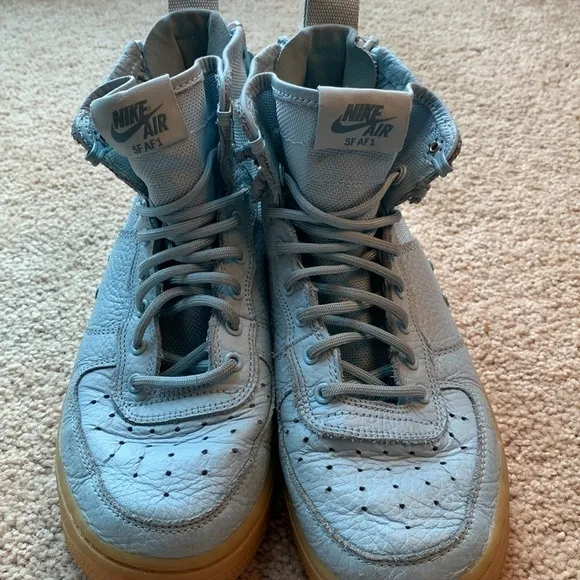 Nike | Nike SF AF1 Mid Sneakers | Nike SF Air Force 1 sneakers baby blue 5Y