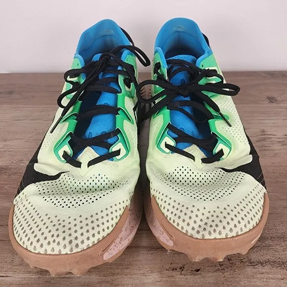 Nike Pegasus Trail 2 Men's 11.5 Barely Volt Green Blue Black Sneakers CK4305-700