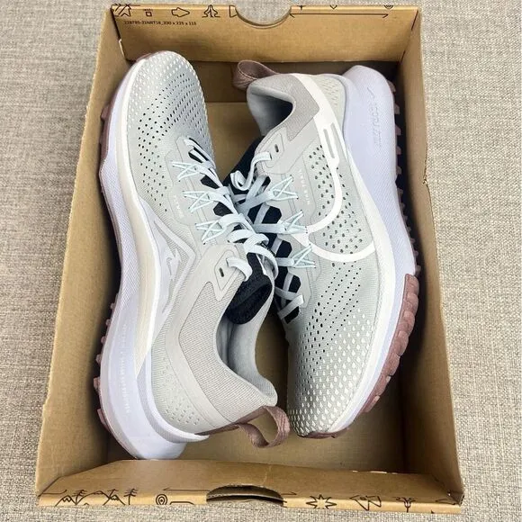 Nike React Pegasus Trail 4 Light Smoke Running Shoe DJ6159-005 Womens Size 10