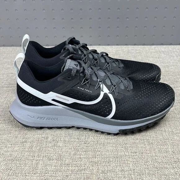 Nike React Pegasus Trail 4 Mens Trail Shoes Black DJ6158-001 Mens Size 8.5