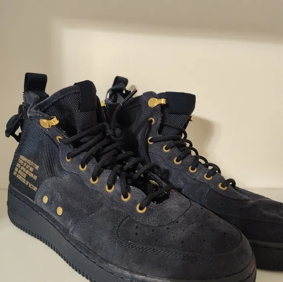 Nike SF AF1 Mid GS UTILITY Navy Blue Sneakers Shoes YOUTH SZ 7 Y