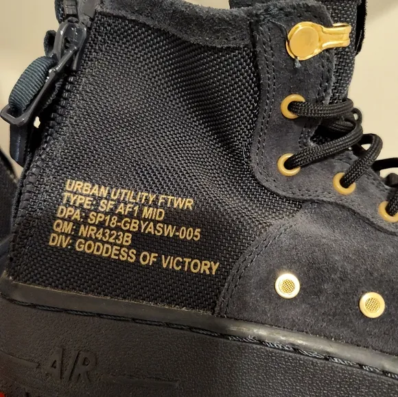 Nike SF AF1 Mid GS UTILITY Navy Blue Sneakers Shoes YOUTH SZ 7 Y