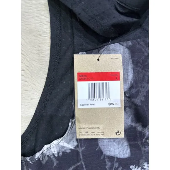 Nike Trail Men Large Solar Chase Dri-FIT Reflective Running Tank Top DX0857 010