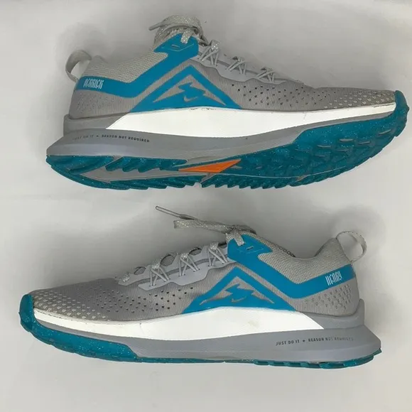 Nike Trail Pegasus 4 React Gray, Blue Sneakers Men’s Sz 7.5