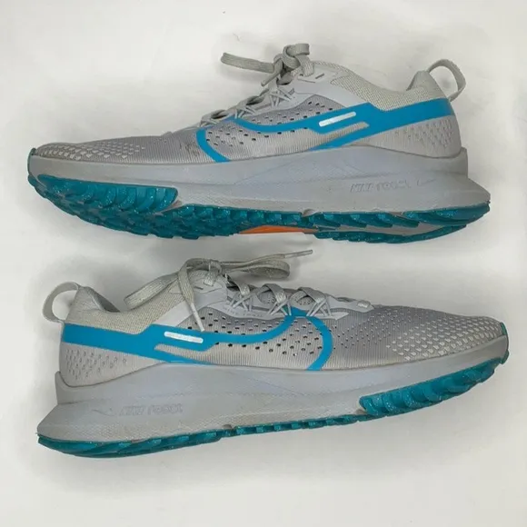 Nike Trail Pegasus 4 React Gray, Blue Sneakers Men’s Sz 7.5