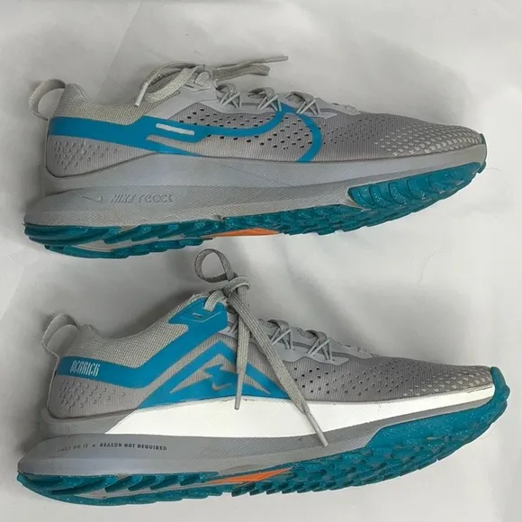 Nike Trail Pegasus 4 React Gray, Blue Sneakers Men’s Sz 7.5