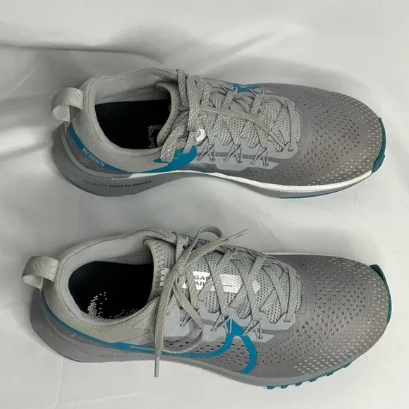 Nike Trail Pegasus 4 React Gray, Blue Sneakers Men’s Sz 7.5
