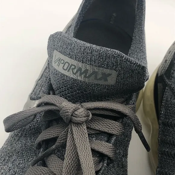 Nike Vapormax Shoes Men's 11.5 Flyknit 2 Chrome Lace Up Active Running Sneakers