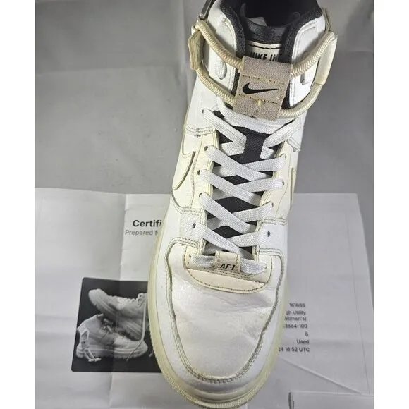 Nike Women's Air Force 1 High Utility 2.0 Summit White/Black Sneakers Size 8