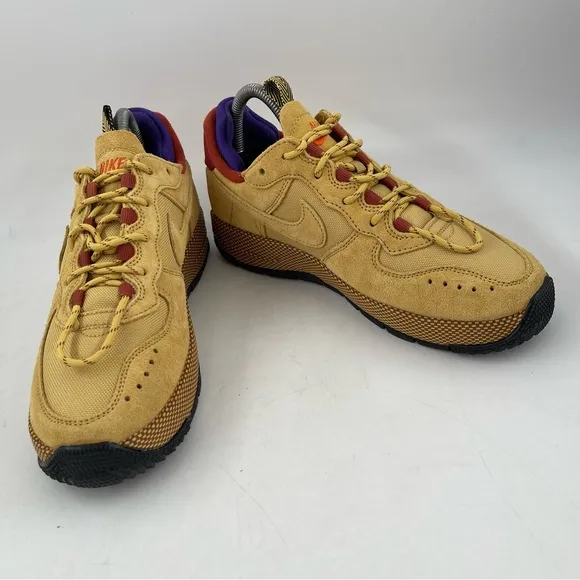 Nike Women’s Air Force 1 Wild Wheat Gold-SZ 7.5 -Low Lace-Up Shoes Sneakers