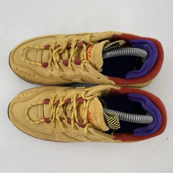 Nike Women’s Air Force 1 Wild Wheat Gold-SZ 7.5 -Low Lace-Up Shoes Sneakers