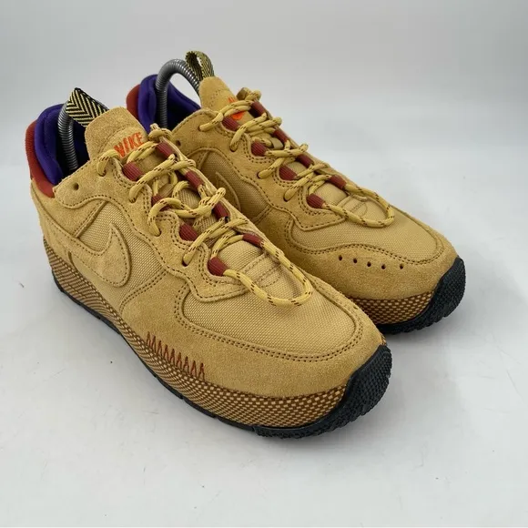 Nike Women’s Air Force 1 Wild Wheat Gold-SZ 7.5 -Low Lace-Up Shoes Sneakers
