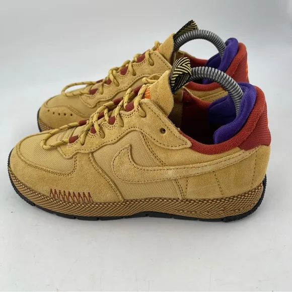 Nike Women’s Air Force 1 Wild Wheat Gold-SZ 7.5 -Low Lace-Up Shoes Sneakers
