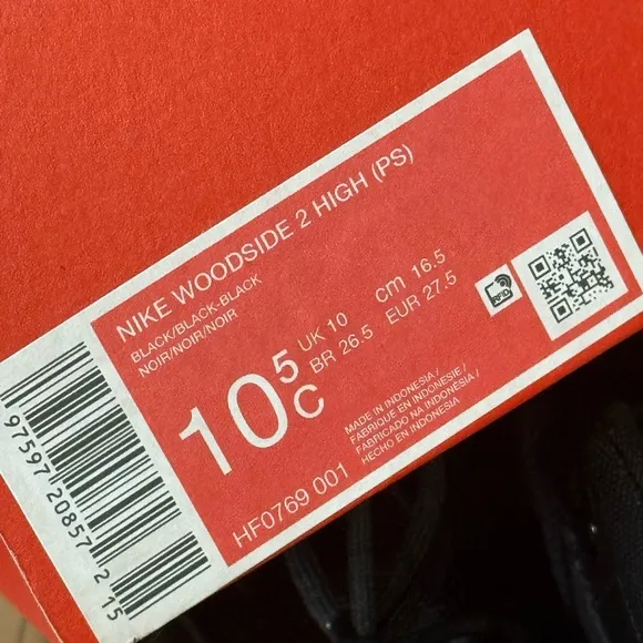 Nike woodside high black toddler Boots
