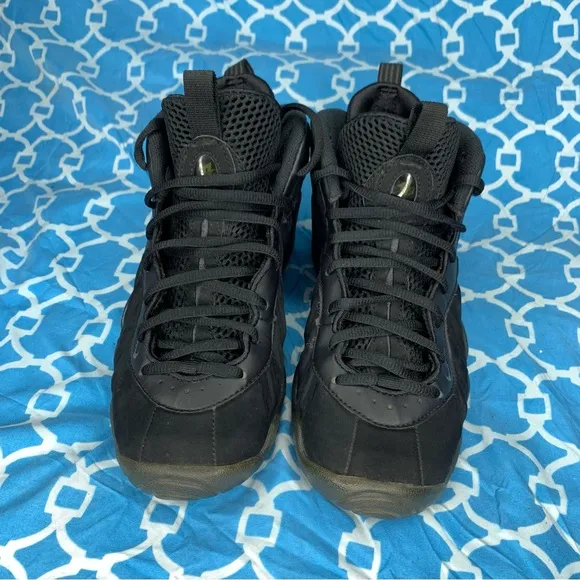 Nike youth size 5y little Posite one GS triple black foamposite kids sneakers og