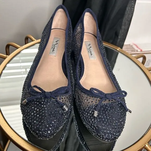 Nina Wynn’s Crystal Ballet Flats