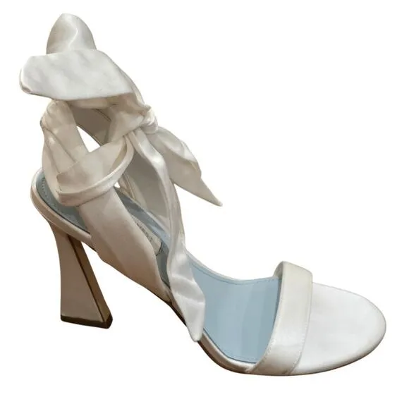 Nine West Women's Kelsie Ankle Wrap Sculpted Heel Sandals Size 6