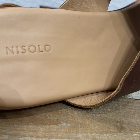 Nisolo Dante Cross Strap Leather Sandals Size 13